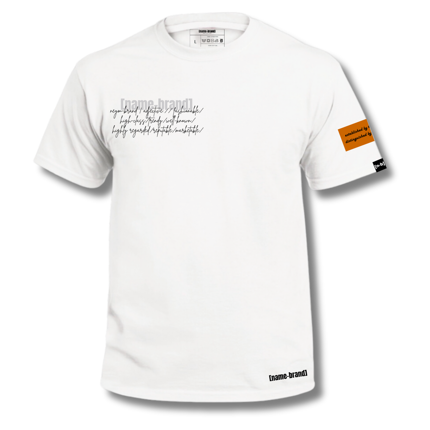 [name-brand] Premium Edition Tee - White