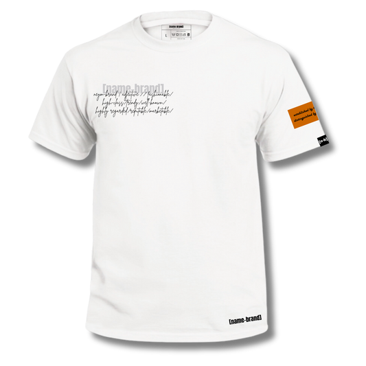 [name-brand] Premium Edition Tee - White