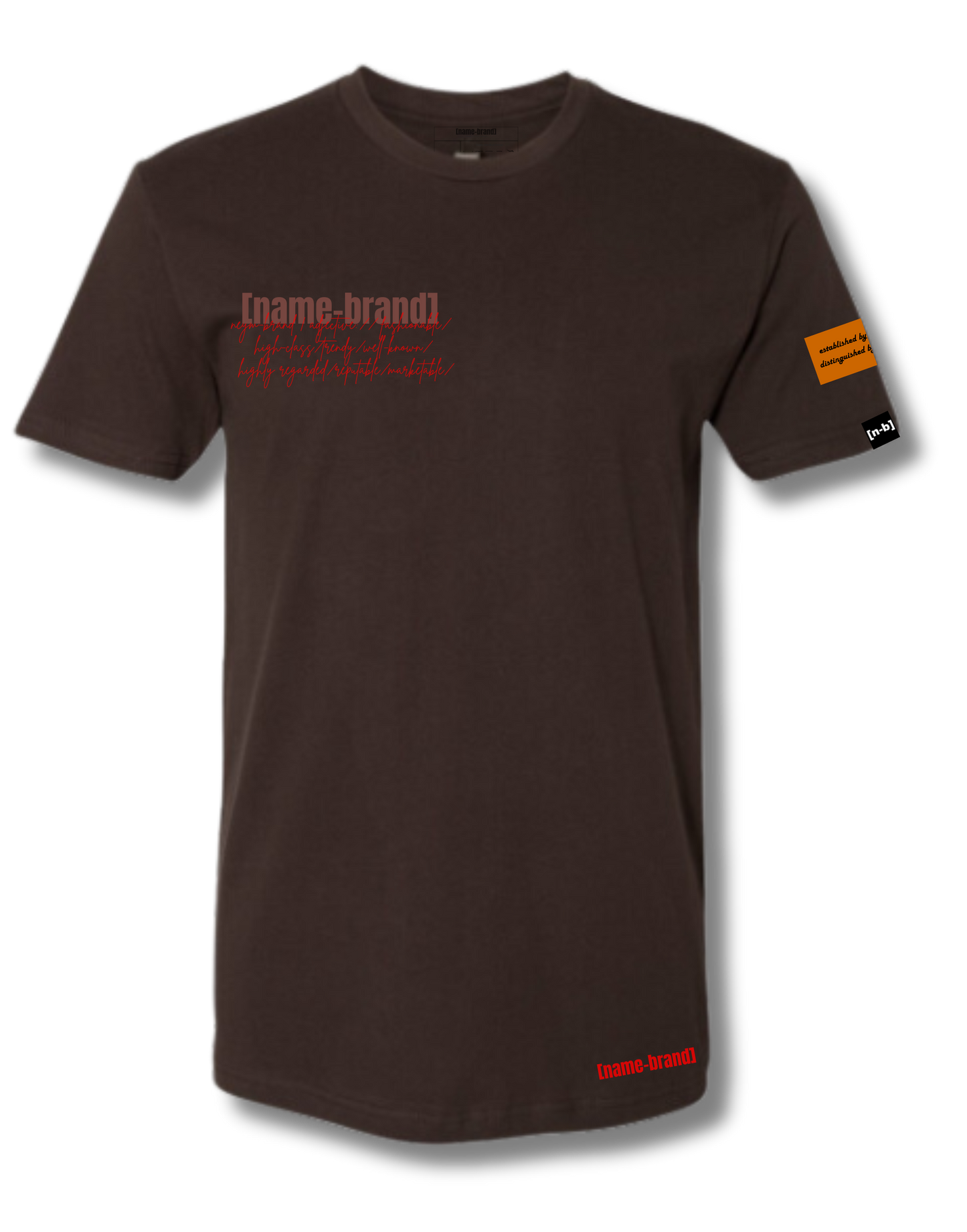 [name-brand] Premium Edition Tee - Chocolate