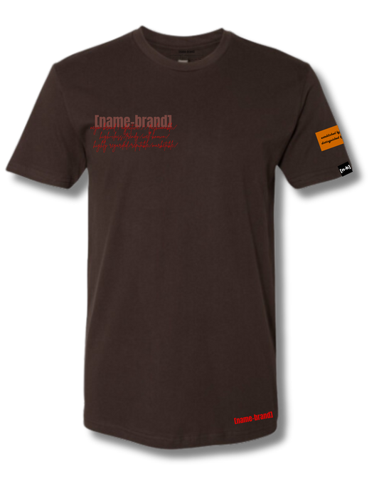 [name-brand] Premium Edition Tee - Chocolate