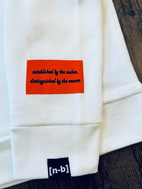 [name-brand] Brand Essential Hoodie - White