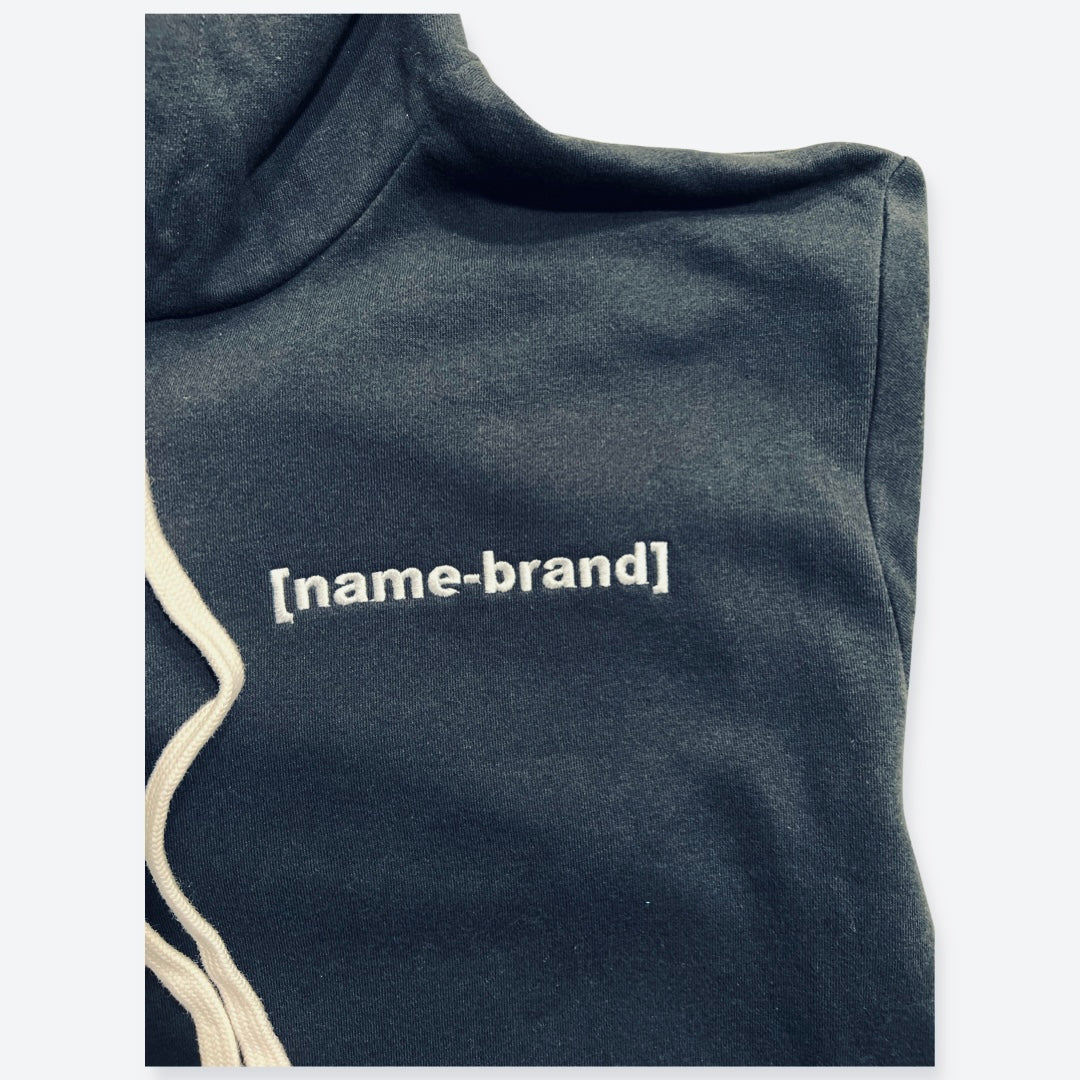 [name-brand] Brand Essential Hoodie - Black