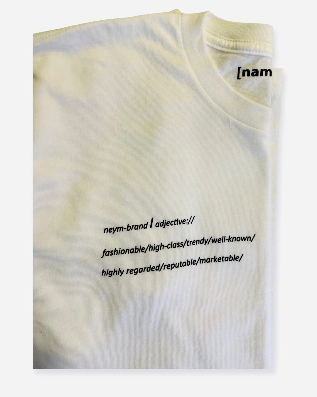 [name-brand] Brand Essential Tee - White