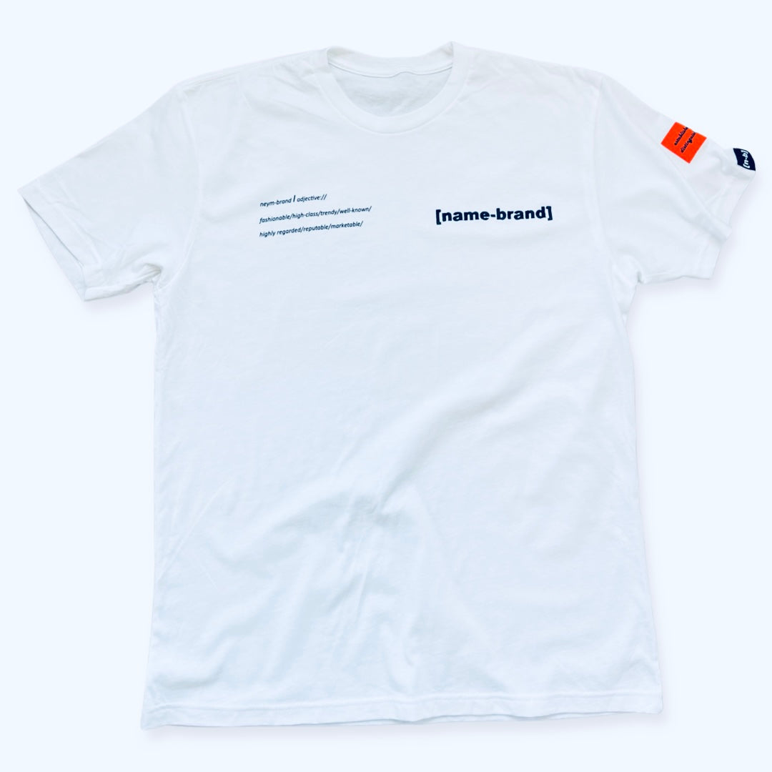 [name-brand] Brand Essential Tee - White