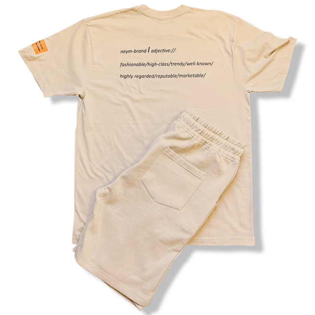 [name-brand] Limited Short Set - Sand